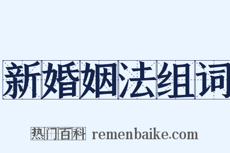 新婚姻法组词是什么意思的图片